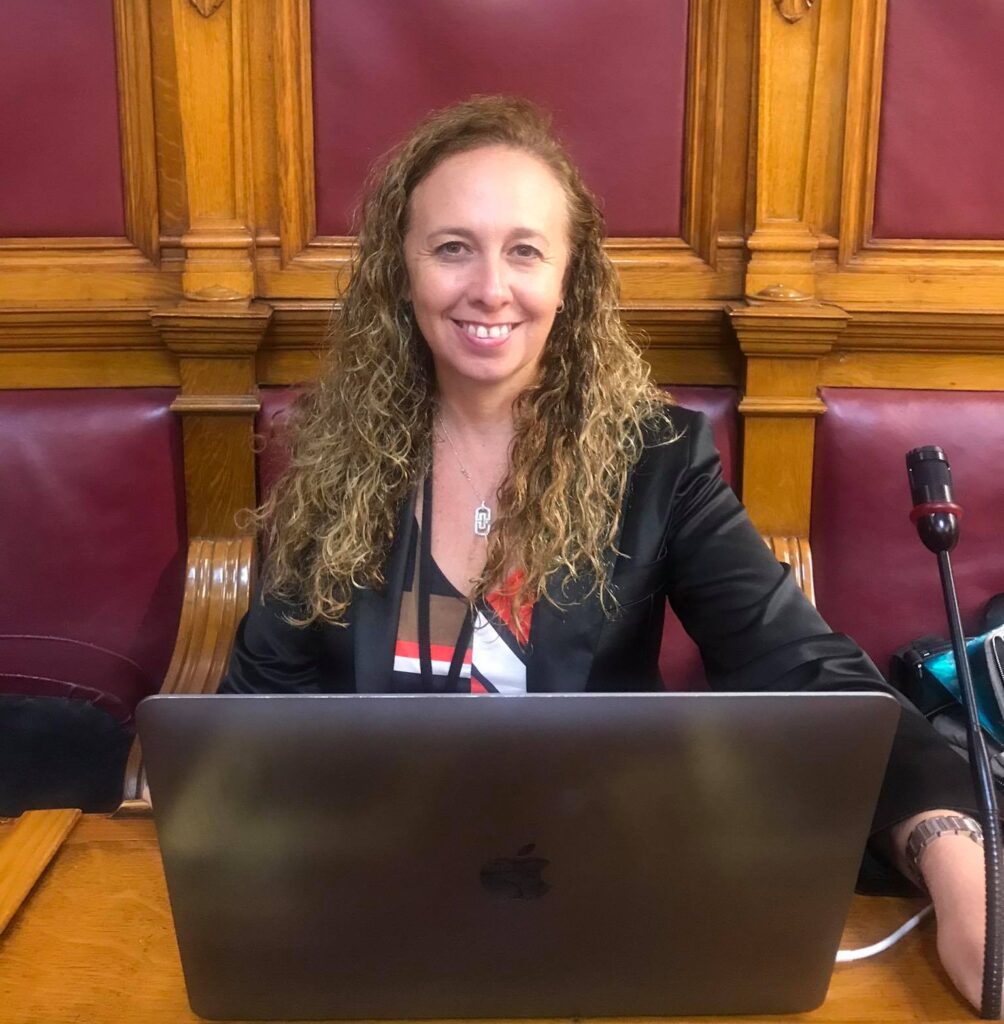 Deputy Inna Gardiner at the States Assembly